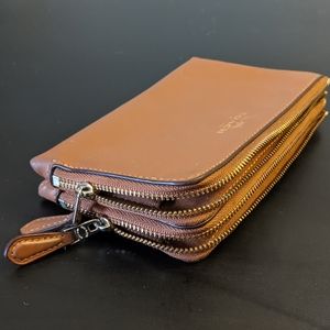 Coach double zip wallet